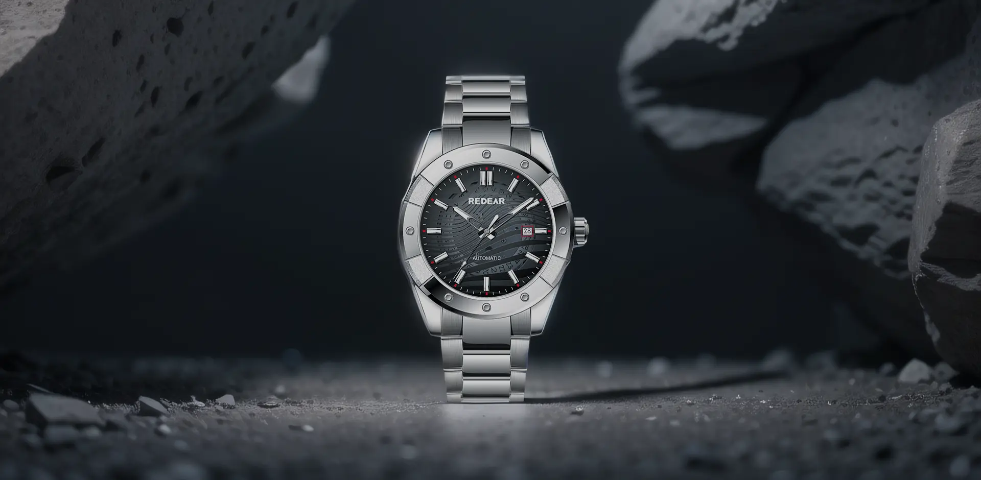 Quartz Watch Chronograph with Diamond Opening Men Wrist Watch