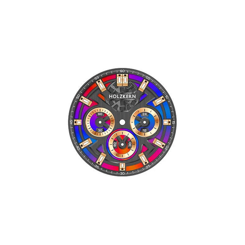 Multilayered Dial - Colorful with Wood