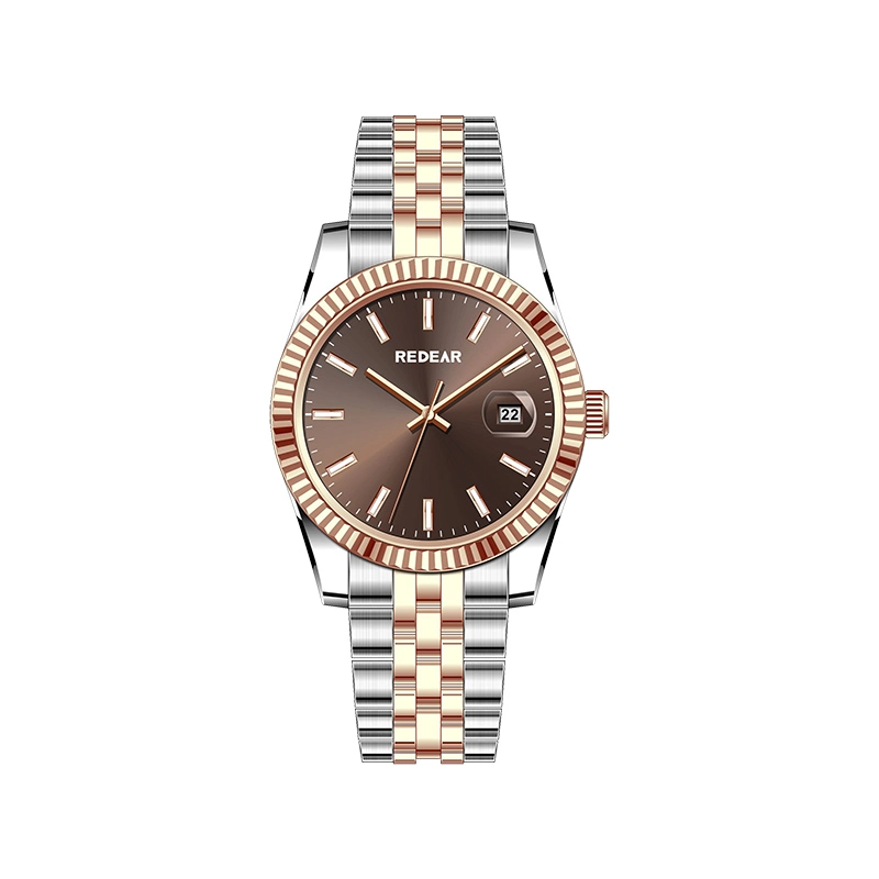 gold tone stainless steel watch